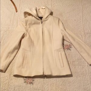 Jason Kole size large full zip wool coat hooded